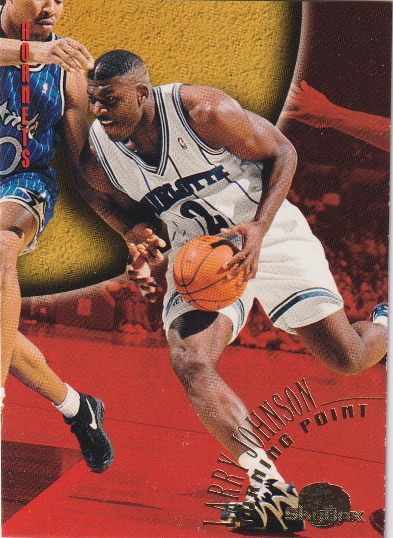 02 1995-96 SkyBox Premium Larry Johnson Turning Point #134 - 1995-96 SkyBox Premium Larry Johnson Turning Point #134 — Raw actual front