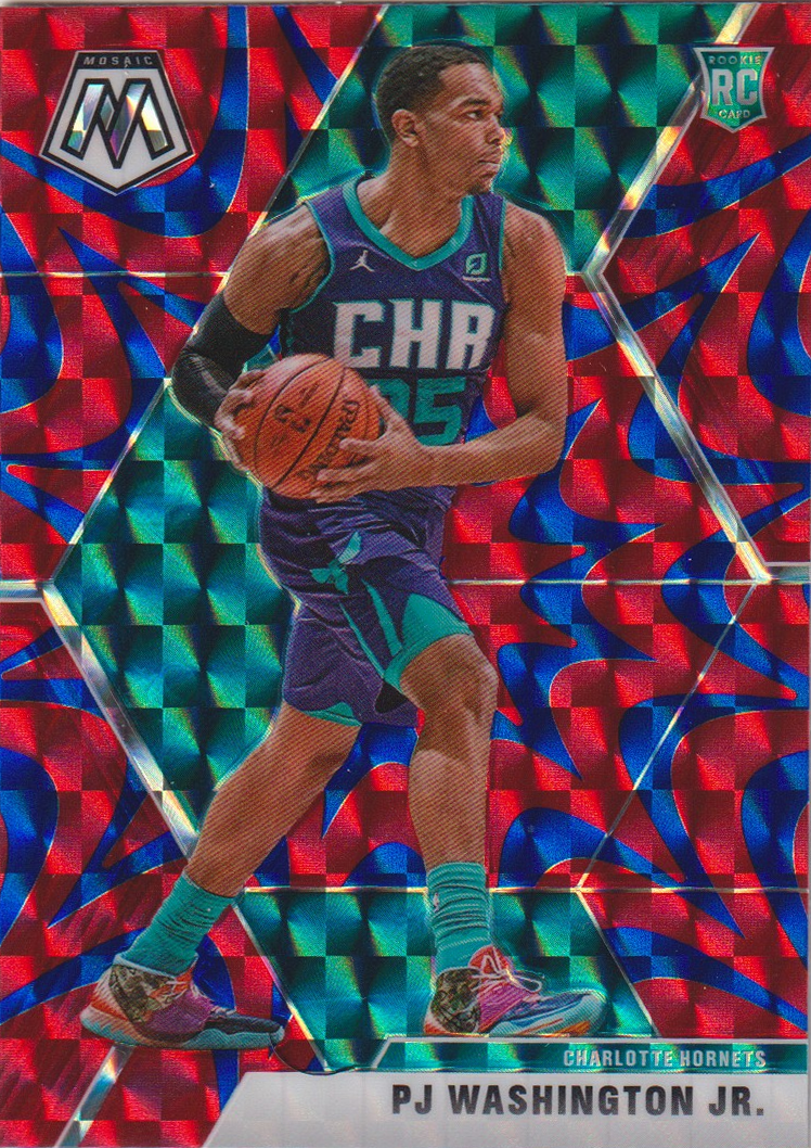 02 2019-20 Panini Mosaic PJ Washington Jr. Reactive Blue Prizm Rookie #213 — Raw actual card