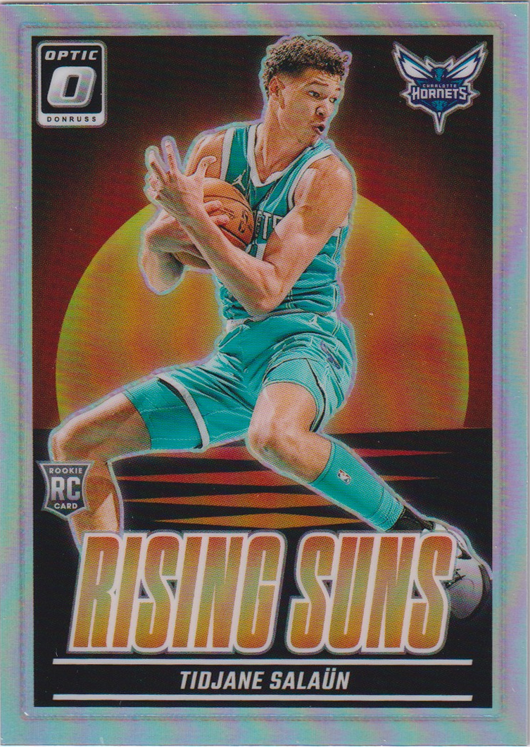 01 2024-25 Panini Donruss Optic Tidjane Salaün Rising Suns Holo Rookie #12 — Raw actual card