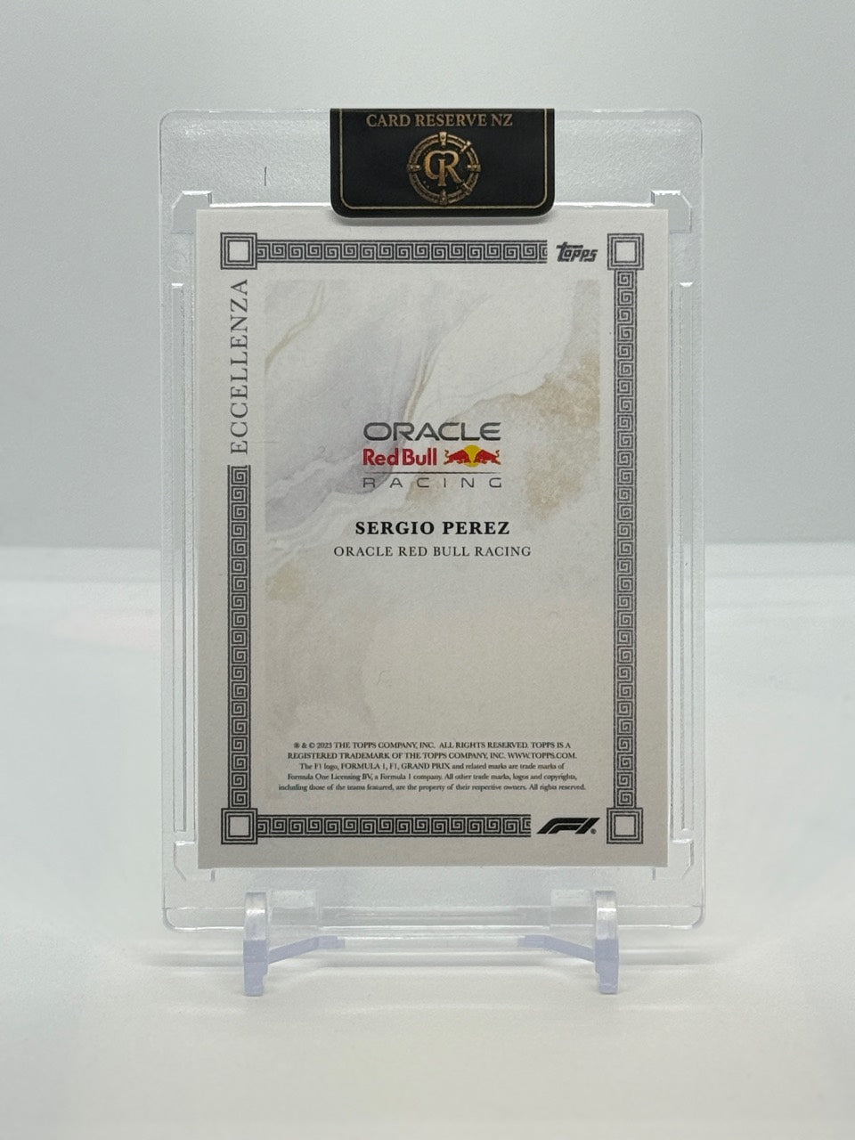 2023 Topps Eccellenza Formula 1 Sergio Perez Base — back