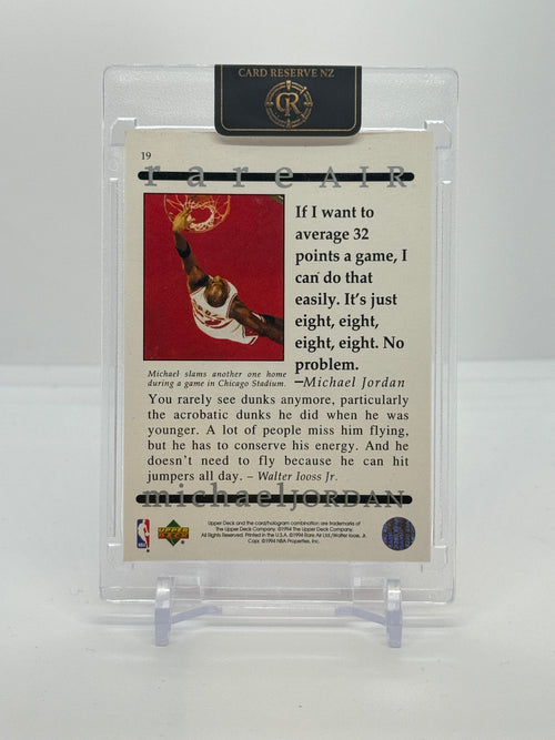 1994 Upper Deck Rare Air Michael Jordan Base #19 — Raw actual back