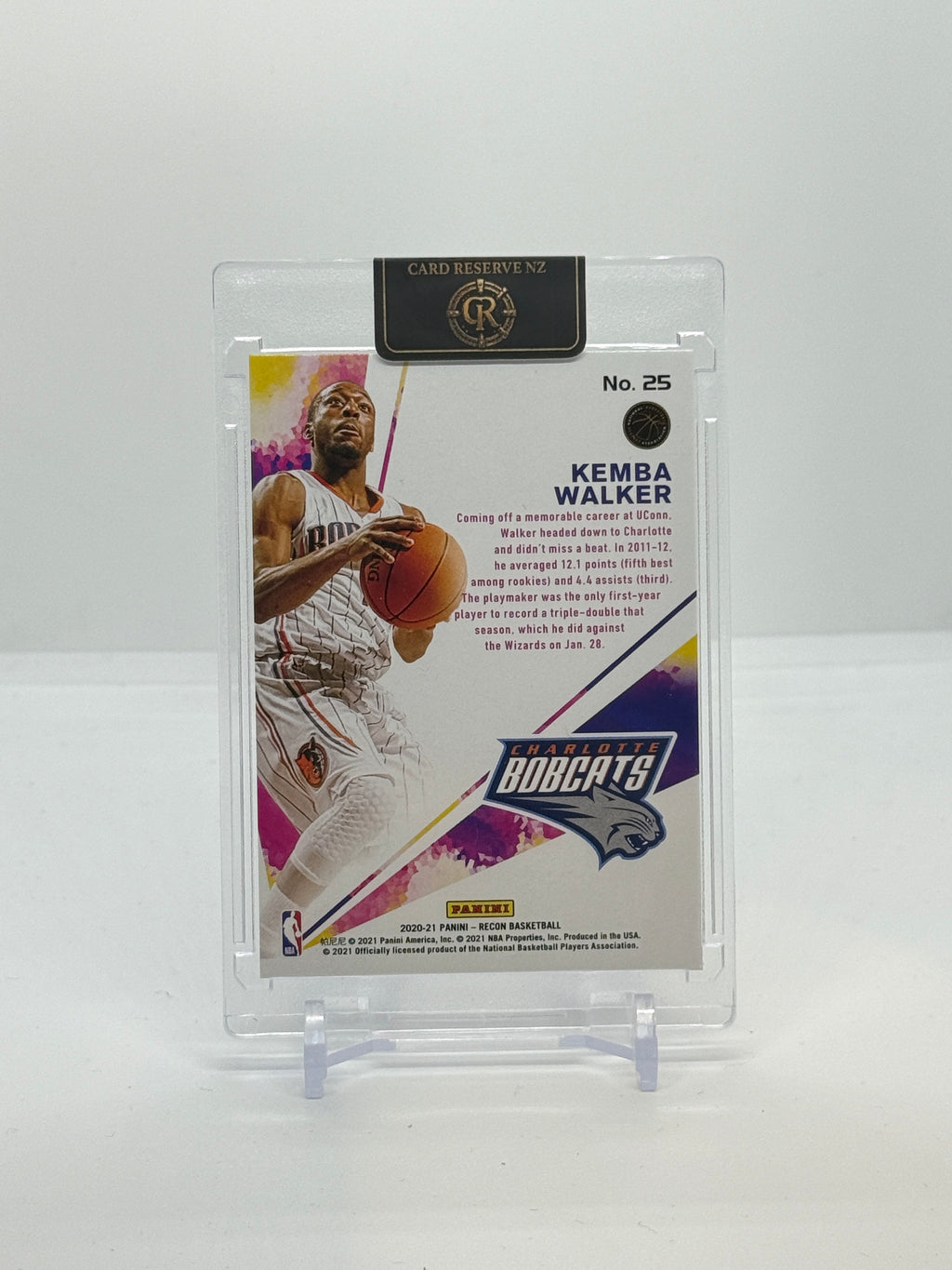 2020-21 Panini Recon Kemba Walker Rookie Review #25 — Raw actual back