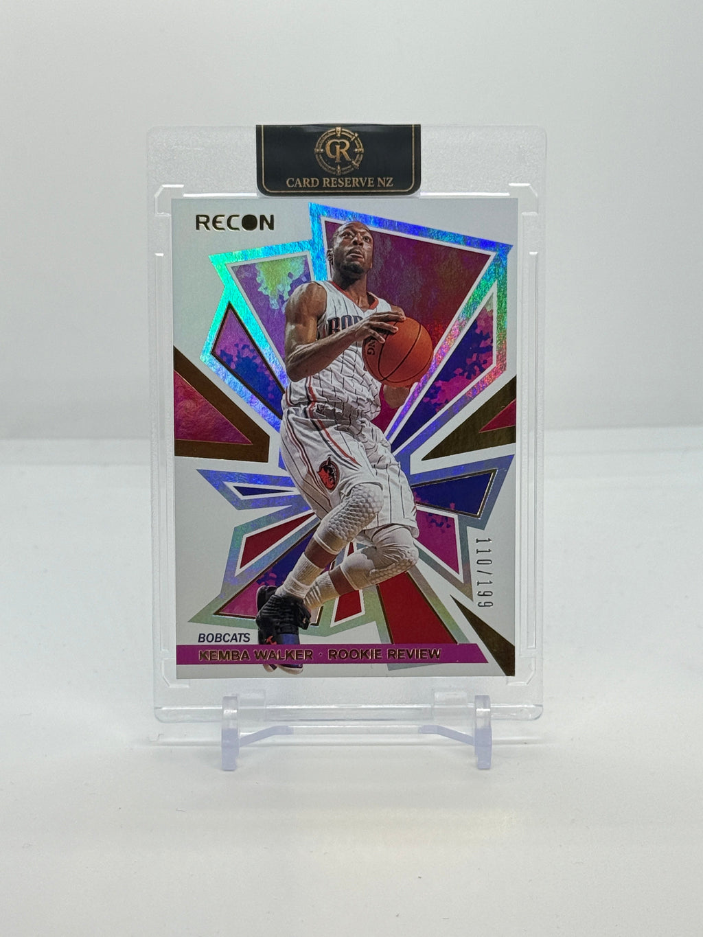 07 2020-21 Panini Recon Kemba Walker Rookie Review Red 110/199 #25 - 2020-21 Panini Recon Kemba Walker Rookie Review Red 110/199 #25 — Raw actual front