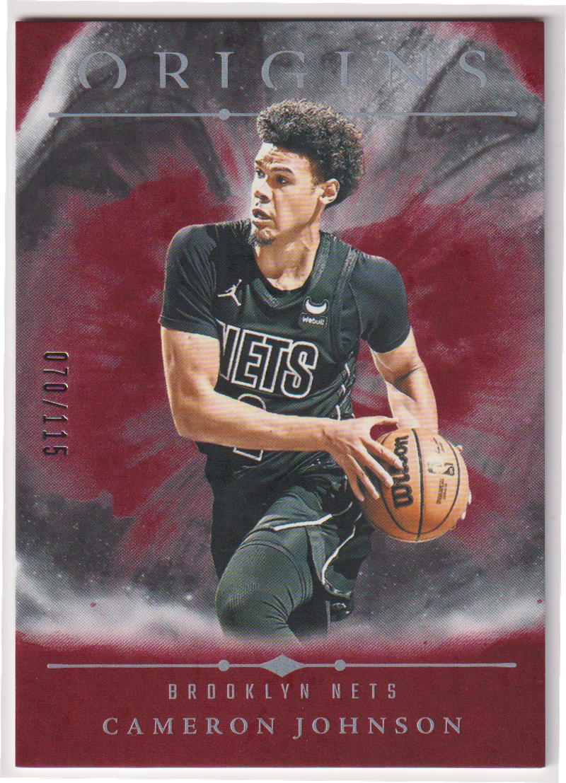 2024-25 Panini Origins Cameron Johnson Maroon 070/115 #61 – Raw front