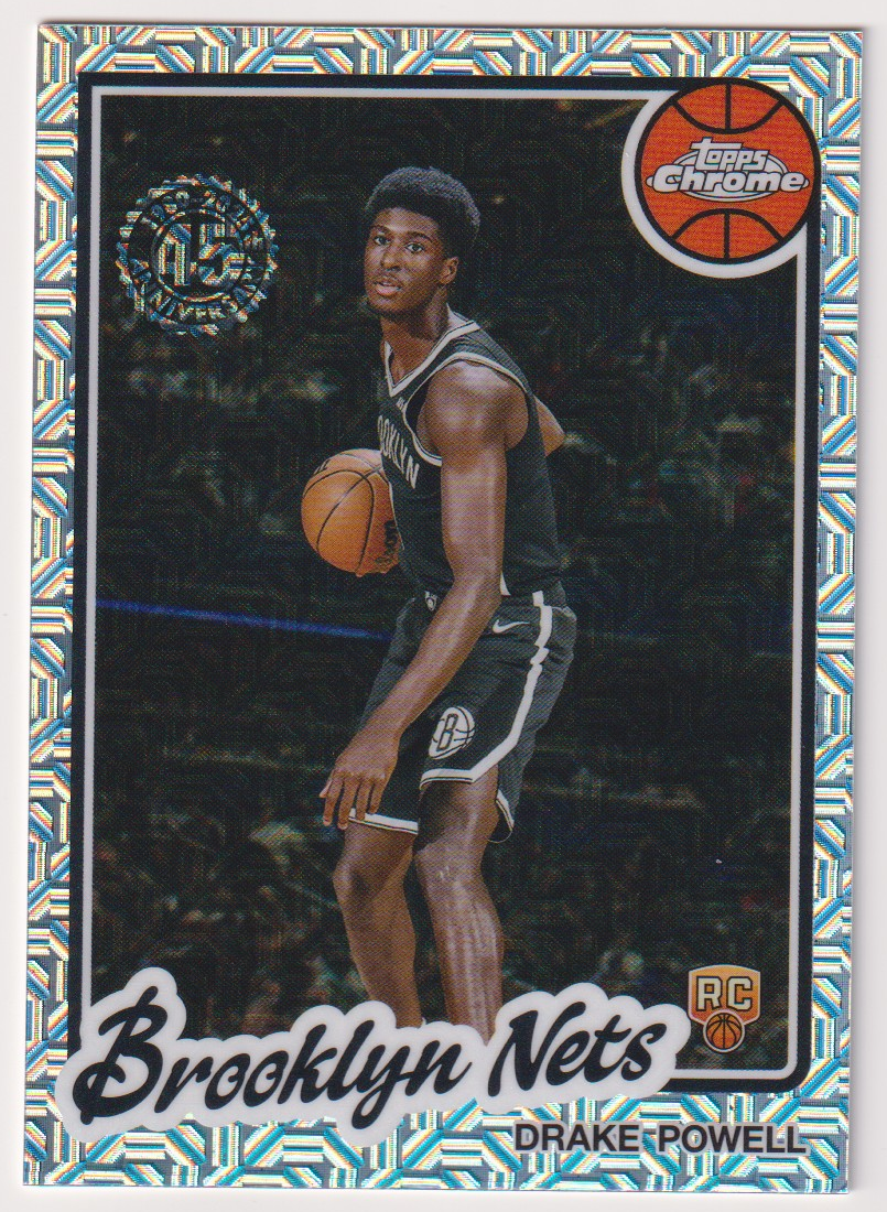 02 — 2025-26 Topps Drake Powell 1980-81 Topps Chrome Silver Pack Mojo Refractor Rookie #TC-DP – Raw — actual card front