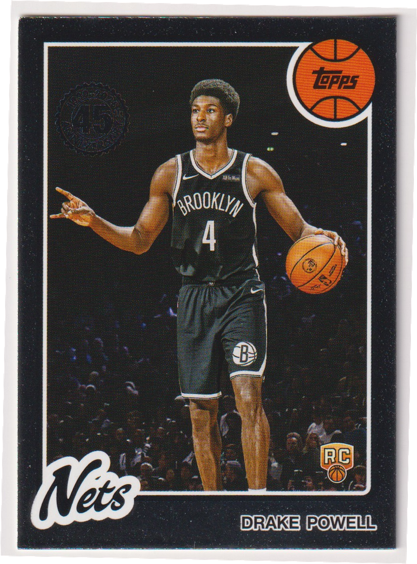 03 — 2025-26 Topps Drake Powell 1980-81 Topps Basketball Rookie #80BK-68 – Raw — actual card front
