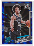 2023-24 Panini Donruss Jalen Wilson Rated Rookie Blue Laser /49 #224 – Raw front