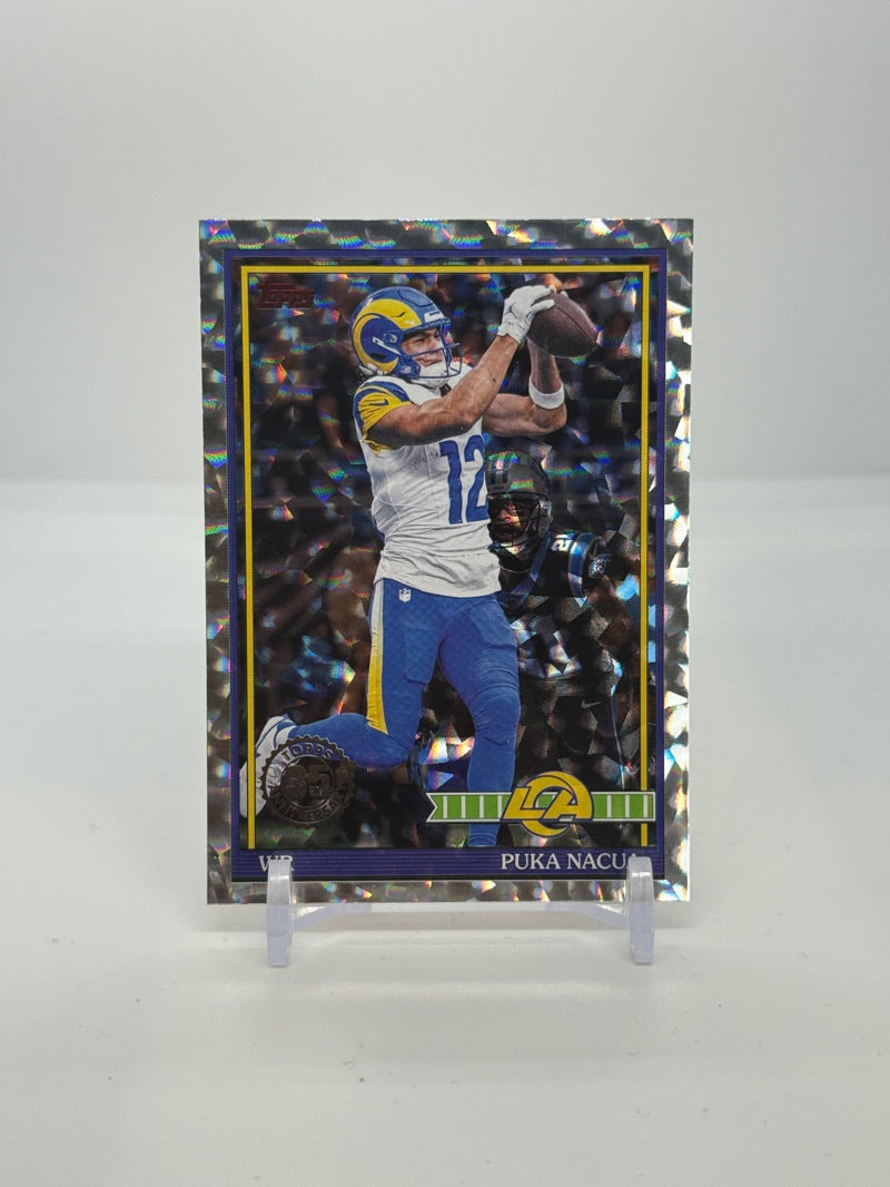 2026 Topps Flagship Football Puka Nacua 35th Anniversary Crackle #91TF-20 — Raw — front