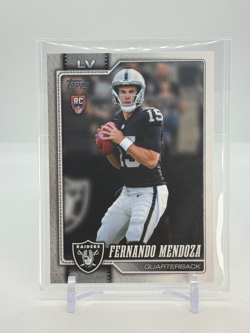 2026 Topps Flagship Football Fernando Mendoza Rookie RC #301 — Raw — front