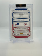 2025 Panini National Treasures Josh Allen / Patrick Mahomes II NFL Gear Combo Materials 73/99 #GCM-AM — Raw — back