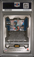 2023 Panini Prizm Jaxon Smith-Njigba Autograph #390 — PSA 9 / Auto 10 — Cert 91332308 — reverse