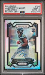 2023 Panini Prizm Jaxon Smith-Njigba Autograph #390 — PSA 9 / Auto 10 — Cert 91332308 — front
