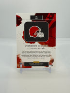 2025 Panini Impeccable Quinshon Judkins NFL Shield Silver Bar Rookie RC 31/35 #12 — Raw — back
