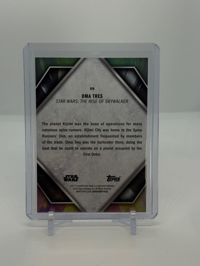 01 2024 Topps Star Wars Masterwork Oma Tres #59 — The Rise of Skywalker - original back photo