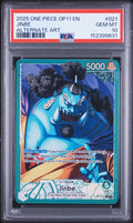 2025 One Piece A Fist of Divine Speed Jinbe Alternate Art OP11-021 — PSA 10 front