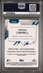 2025 Topps Pristine Pristine Autographs Kristian Campbell #KC — PSA 10 / Auto 10 back