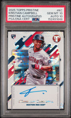 2025 Topps Pristine Pristine Autographs Kristian Campbell #KC — PSA 10 / Auto 10 front