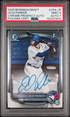 2025 Bowman Draft Chrome Prospect Autographs Jojo Parker #CPA-JP — PSA 9 / Auto 7 front