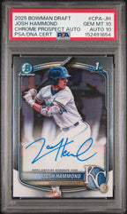 2025 Bowman Draft Chrome Prospect Autographs Josh Hammond #CPA-JH — PSA 10 / Auto 10 front