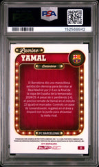 2025-2026 Topps FC Barcelona Collector Tin Lamine Yamal #25 Amber — PSA 9 — back