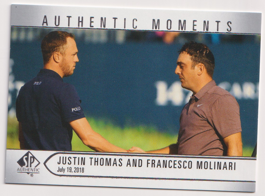 02 2021 SP Authentic Golf Justin Thomas / Francesco Molinari #70 Authentic Moments — front