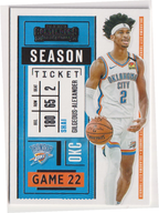 01 Contenders Season Ticket (2020-21) — Shai Gilgeous-Alexander — actual card front