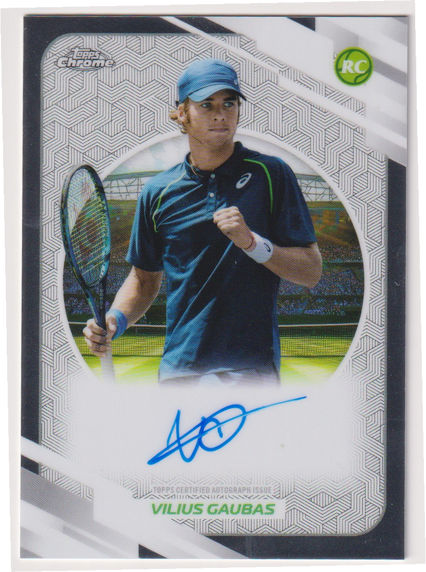 2026 Topps Chrome Tennis Vilius Gaubas Base Autograph RC #AT-VGS, front