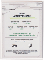 Cooper Woestendick — #AT-CWK Refractor Auto — back