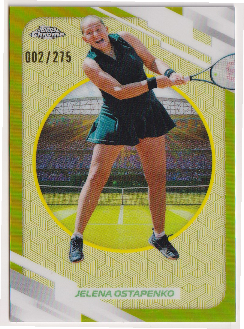 2026 Jelena Ostapenko — #47 Yellow Refractor 002/275 — front