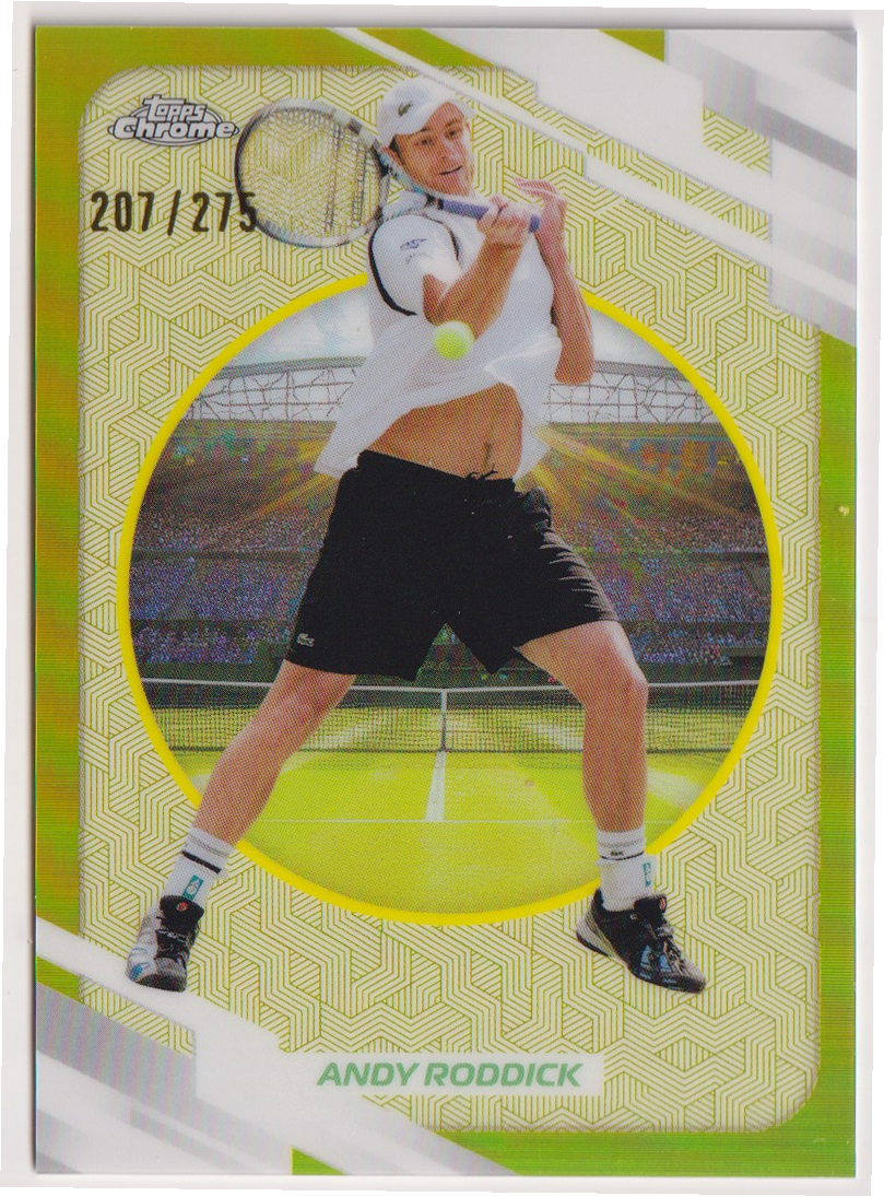 2026 Andy Roddick — #141 Yellow Refractor 207/275 — front