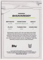 2026 Nishesh Basavareddy — #82 Yellow Refractor 099/275 RC — back