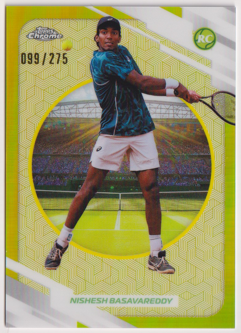 2026 Nishesh Basavareddy — #82 Yellow Refractor 099/275 RC — front