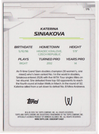 2026 Katerina Siniakova — #176 Yellow Refractor 261/275 — back
