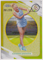 2026 Katerina Siniakova — #176 Yellow Refractor 261/275 — front
