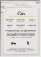 2026 Ethan Quinn — #74 Pink Refractor 248/250 — back