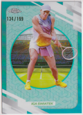 2026 Topps Chrome Tennis Iga Swiatek Aqua Refractor #35 134/199, front