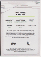 2026 Topps Chrome Tennis Jan-Lennard Struff Aqua Geometric Refractor #151 069/199, back