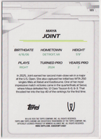2026 Maya Joint — #189 Aqua Refractor 018/199 — back