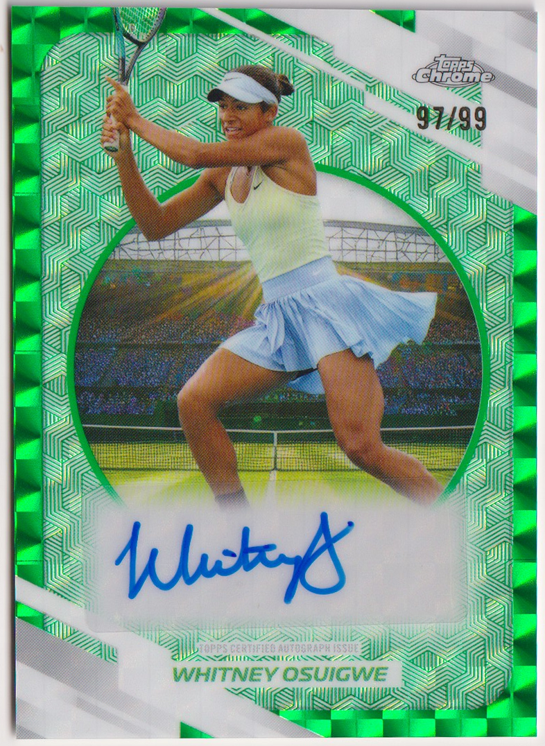 Whitney Osuigwe — #AT-WOE Green Geometric Refractor Auto 97/99 — front