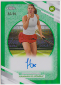 2026 Topps Chrome Tennis Hannah Klugman Green Refractor Autograph RC #AT-HKM 50/99, front