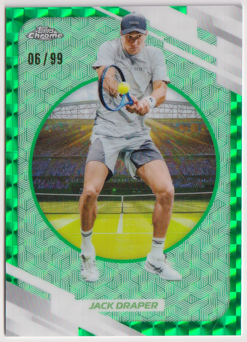 2026 Jack Draper — #55 Green Geometric Refractor 06/99 — front