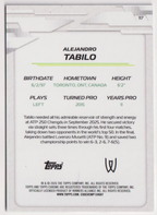 2026 Topps Chrome Tennis Alejandro Tabilo Green Refractor #117 37/99, back