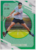 2026 Topps Chrome Tennis Alejandro Tabilo Green Refractor #117 37/99, front