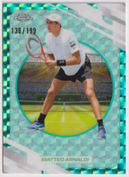 2026 Matteo Arnaldi — #63 Aqua Geometric Refractor 138/199 — front