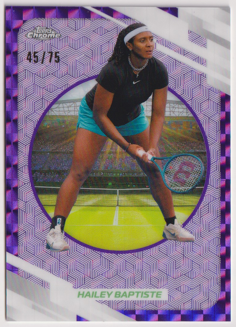 2026 Hailey Baptiste — #171 Purple Geometric Refractor 45/75 — front