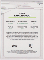 2026 Karen Khachanov — #31 Purple Refractor 64/75 — back