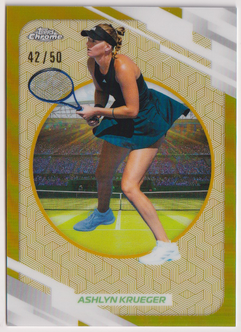 2026 Topps Chrome Tennis Ashlyn Krueger Gold Refractor #12 42/50, front