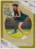 2026 Topps Chrome Tennis Ashlyn Krueger Gold Refractor #12 42/50, front