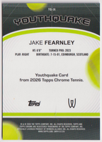 2026 Jake Fearnley — #YQ-JA Youthquake Blue Refractor 130/150 — back