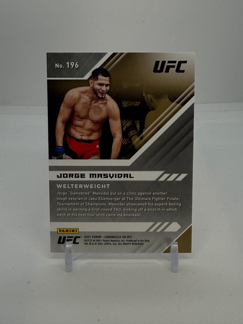 2021 Panini Chronicles UFC Jorge Masvidal XR Red/Gold Asia 10/88 #196 — Raw — back